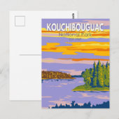 Nationaal Park Kouchibouguac Travel Art  Briefkaart (Voorkant / Achterkant)