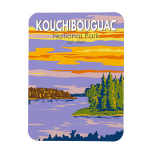 Nationaal Park Kouchibouguac Travel Art  Magneet