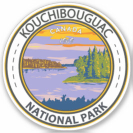 Nationaal Park Kouchibouguac Travel Art  Sticker