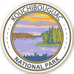 Nationaal Park Kouchibouguac Travel Art  Sticker