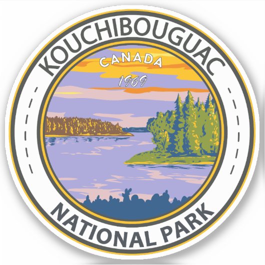 Nationaal Park Kouchibouguac Travel Art Sticker (Voorkant)