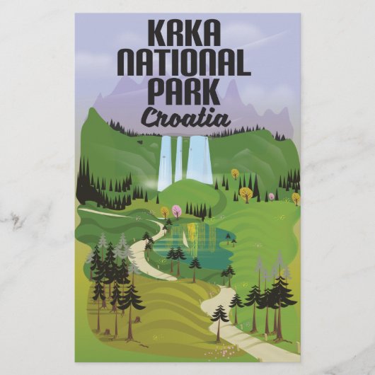 Nationaal Park Krka Kroatië Briefpapier (Voorkant)