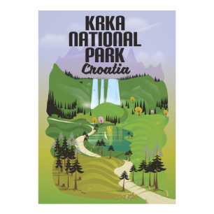 Nationaal park Krka Kroatië Foto Afdruk