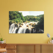 Nationaal Park Krka - waterval Skradinski buk Canvas Afdruk (Insitu (Woonkamer))