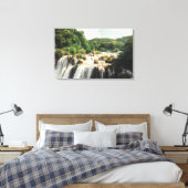 Nationaal Park Krka - waterval Skradinski buk Canvas Afdruk (Insitu (Slaapkamer))