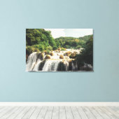 Nationaal Park Krka - waterval Skradinski buk Canvas Afdruk (Insitu (Houten vloer))