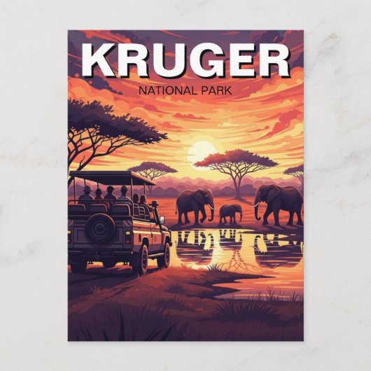 Nationaal park Kruger Zuid-Afrika Briefkaart (Voorkant)