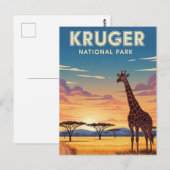 Nationaal park Kruger Zuid-Afrika Briefkaart (Voorkant / Achterkant)