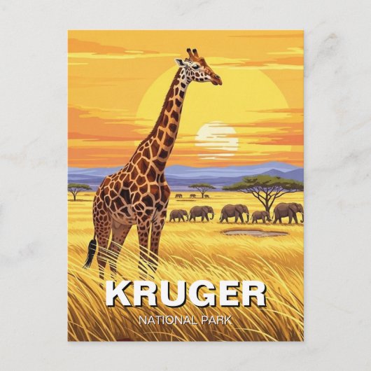 Nationaal park Kruger Zuid-Afrika Briefkaart (Voorkant)