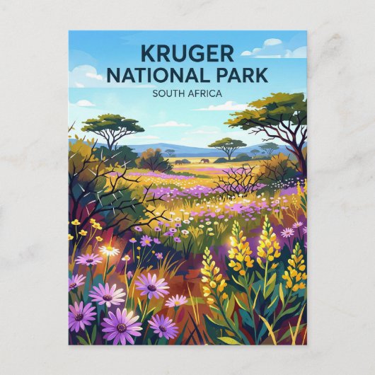 Nationaal park Kruger Zuid-Afrika Briefkaart (Voorkant)