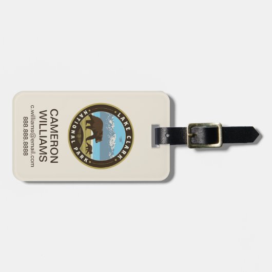 Nationaal Park Lake Clark Bagagelabel (Voorkant horizontaal)