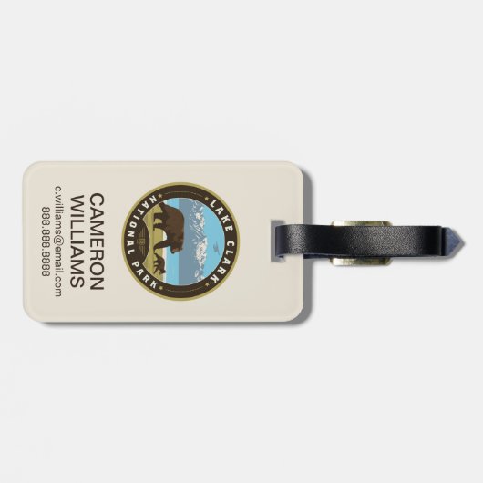 Nationaal Park Lake Clark Bagagelabel (Achterkant horizontaal)