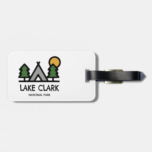 Nationaal Park Lake Clark Bagagelabel (Achterkant horizontaal)