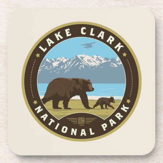Nationaal Park Lake Clark Bier Onderzetter (Voorkant)
