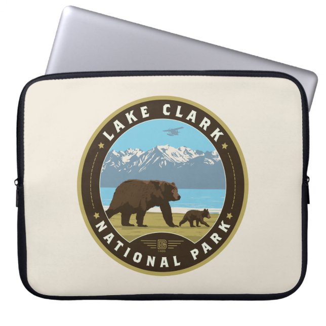 Nationaal Park Lake Clark Laptop Sleeve (Voorkant)