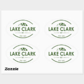 Nationaal Park Lake Clark Ovale Sticker (Vel)