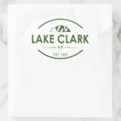 Nationaal Park Lake Clark Ovale Sticker (Tas)