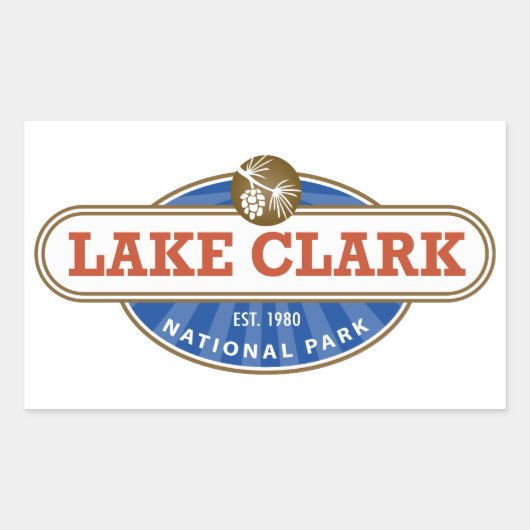 Nationaal Park Lake Clark Rechthoekige Sticker (Voorkant)