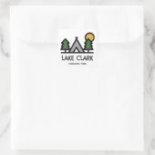 Nationaal Park Lake Clark Vierkante Sticker (Tas)