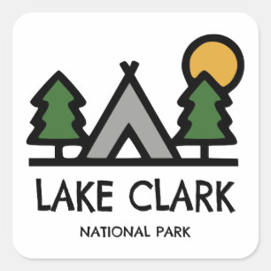 Nationaal Park Lake Clark Vierkante Sticker
