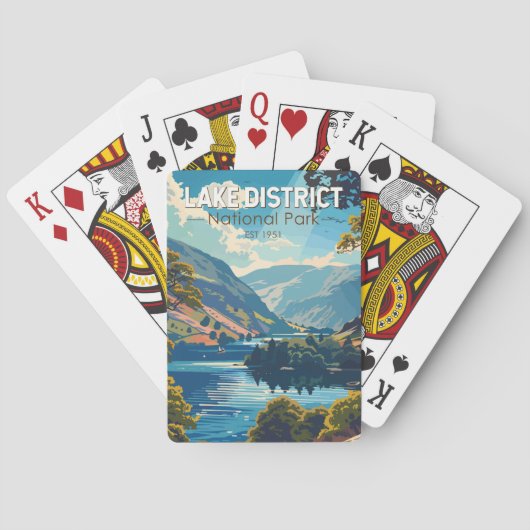 Nationaal park Lake District Engeland Reis Kunst Pokerkaarten (Achterkant)