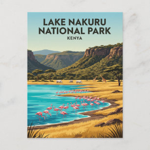 Nationaal park Lake Nakuru Kenia Briefkaart
