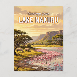 Nationaal park Lake Nakuru Kenia Briefkaart