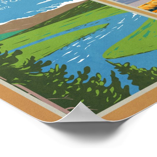 Nationaal Park Landmark Collage Poster (Hoek)