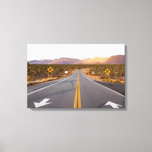 Nationaal Park langs Joshua Tree Canvas Afdruk (Voorkant)