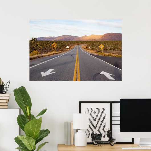 Nationaal Park langs Joshua Tree Poster (Thuiskantoor)