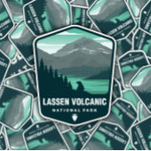 Nationaal park Lassen Volcanic | Afgesneden Sticke Sticker