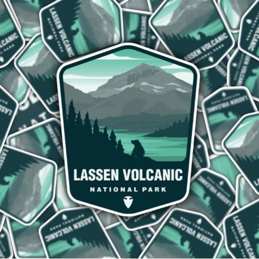 Nationaal park Lassen Volcanic | Afgesneden Sticke Sticker