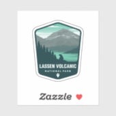 Nationaal park Lassen Volcanic | Afgesneden Sticke Sticker (Vel)
