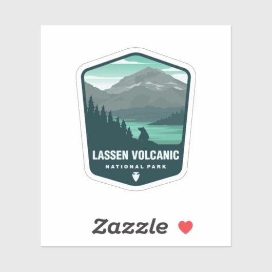 Nationaal park Lassen Volcanic | Afgesneden Sticke Sticker (Vel)