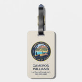 Nationaal park Lassen Volcanic Bagagelabel (Achterkant verticaal)