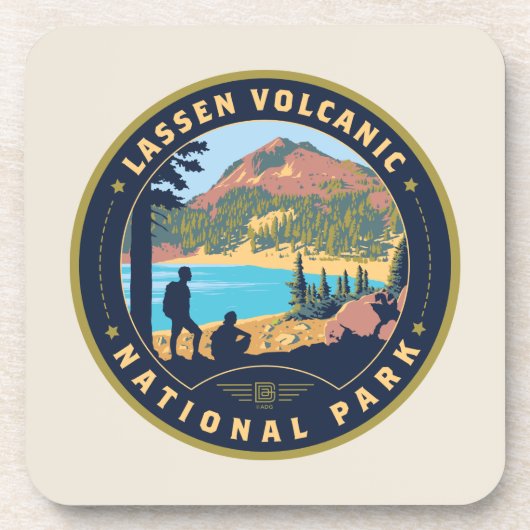 Nationaal park Lassen Volcanic Bier Onderzetter (Voorkant)