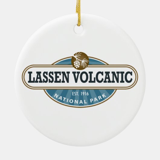 Nationaal park Lassen Volcanic Keramisch Ornament (Achterkant)