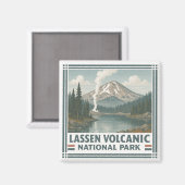 Nationaal park Lassen Volcanic Magneet (Voorkant / Achterkant)