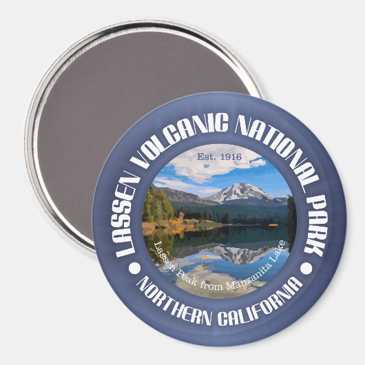 Nationaal park Lassen Volcanic Magneet (Voorkant / Achterkant)