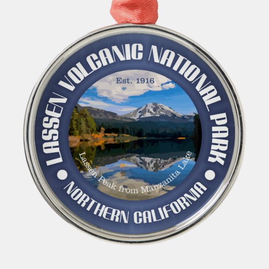 Nationaal park Lassen Volcanic Metalen Ornament (Voorkant)