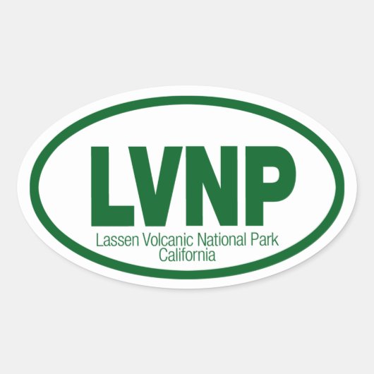 Nationaal park Lassen Volcanic Ovale Sticker (Voorkant)
