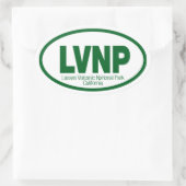 Nationaal park Lassen Volcanic Ovale Sticker (Tas)