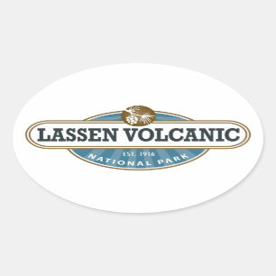 Nationaal park Lassen Volcanic Ovale Sticker