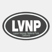 Nationaal park Lassen Volcanic Ovale Sticker (Voorkant)