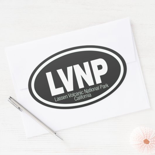 Nationaal park Lassen Volcanic Ovale Sticker (Envelop)