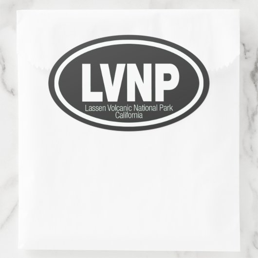 Nationaal park Lassen Volcanic Ovale Sticker (Tas)