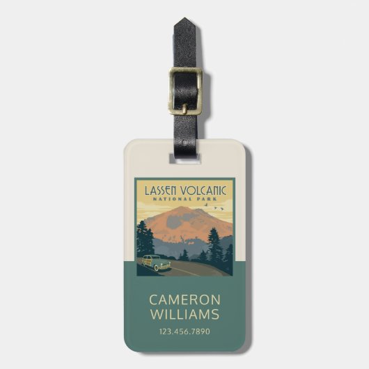 Nationaal park Lassen Volcanic | roadtrip Bagagelabel (Voorkant verticaal)