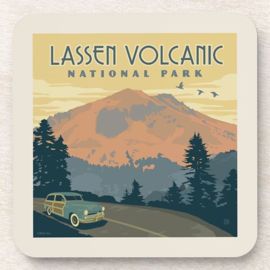 Nationaal park Lassen Volcanic | roadtrip Bier Onderzetter (Voorkant)
