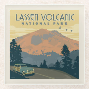 Nationaal park Lassen Volcanic   roadtrip Glazen Onderzetter