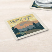 Nationaal park Lassen Volcanic | roadtrip Kartonnen Onderzetters (Schuin)